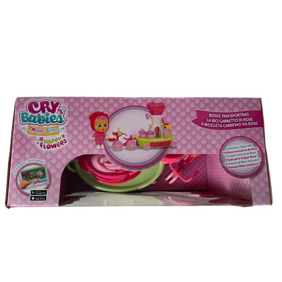 CRY BABIES Magic Tears Rose's Bike Cart Happy Flowers, Age 3+ - Picture 5 of 7